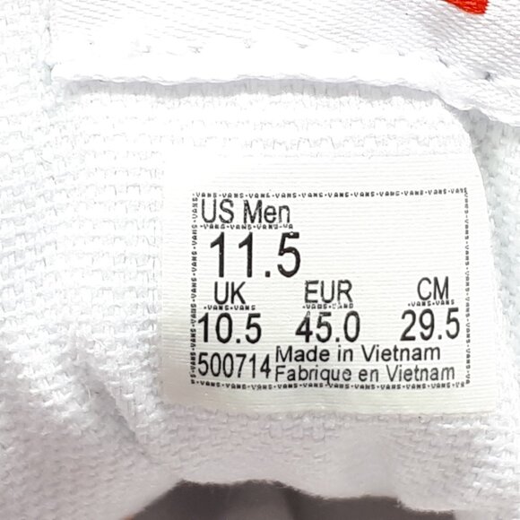 Vans Skate Old Skool Leather White Authentic Classic Mens Size 11.5 Shoe Sneaker - Picture 9 of 12